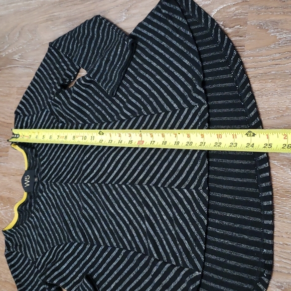 (S) W5 Anthropologie Striped ¾ Sleeve Flowy Top Lightweight Made in the U.S.A - Picture 5 of 9